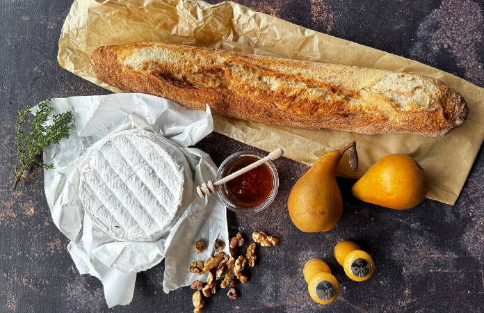 Bruschetta aux poires – La croûte fleurie dans sa version froide