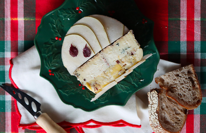 Fromage bleu aux poires et noix